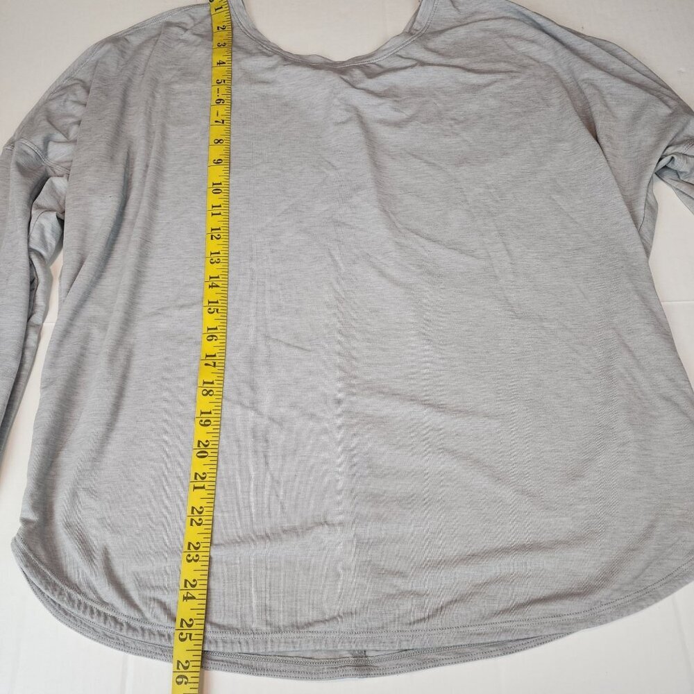 prAna Long Sleeve T-shirt Top Twist Back lightweight Fray XL women - Picture 7 of 8
